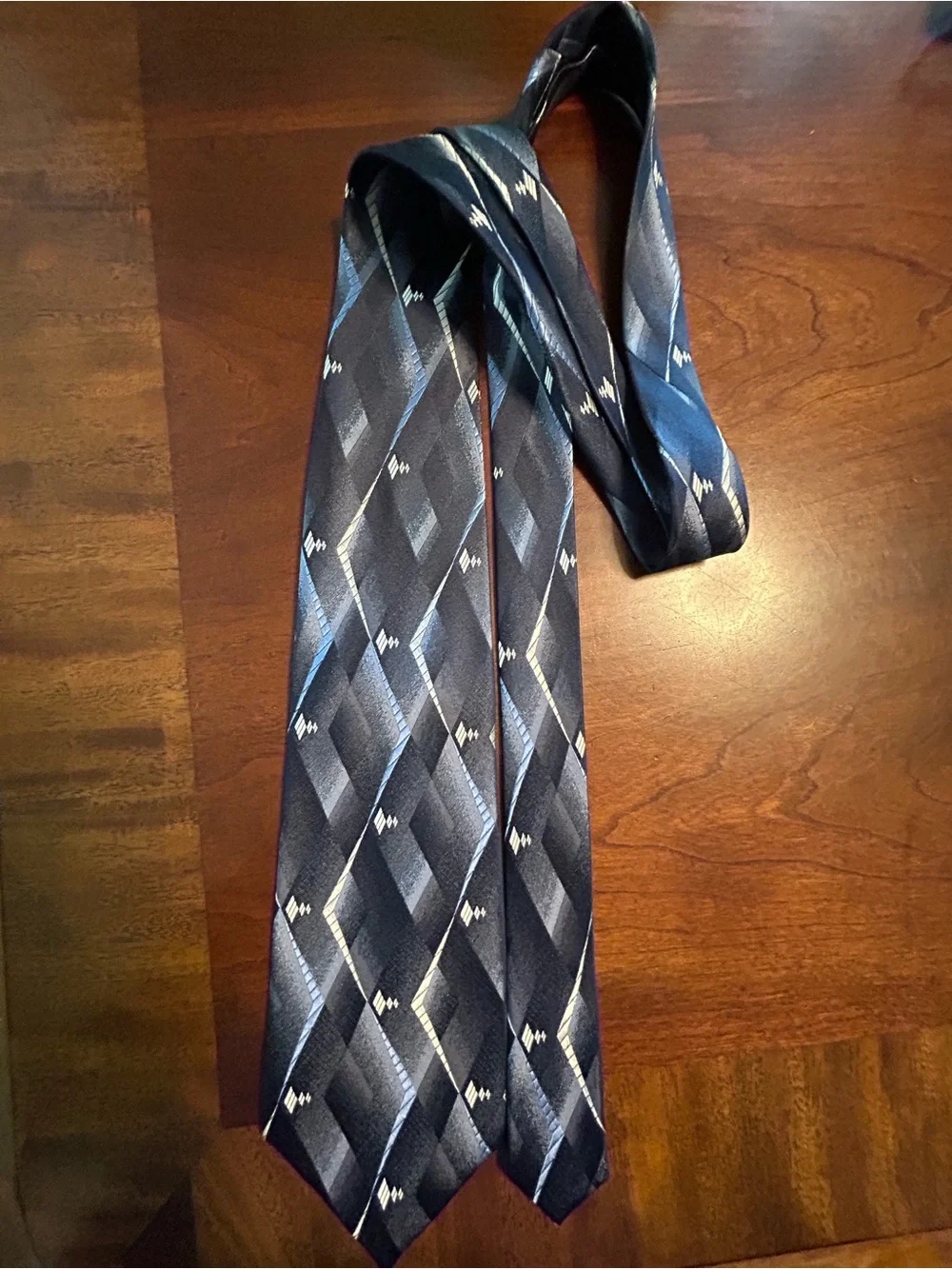 Pierre Cardin 100% Silk Men's Navy Pattern Tie